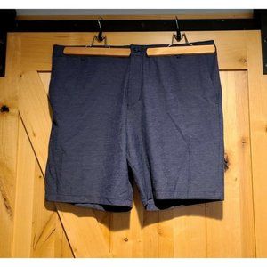 George At the Knee Men's Size 44 Stretch Easy Care Flat Front Shorts Blue NWT